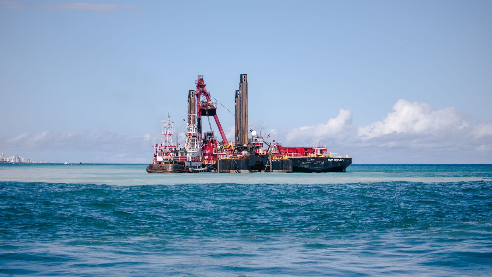 sand bypass dredge barge gl501 turbidity offshore